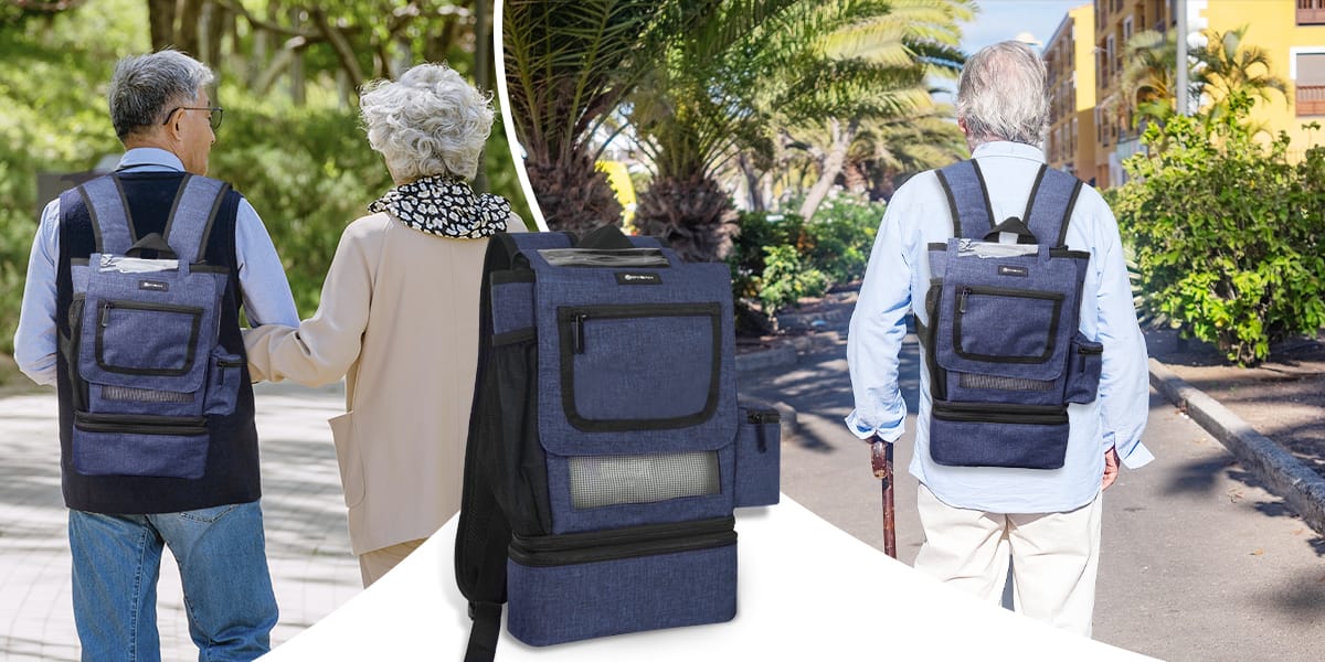 Oxygen device backpack