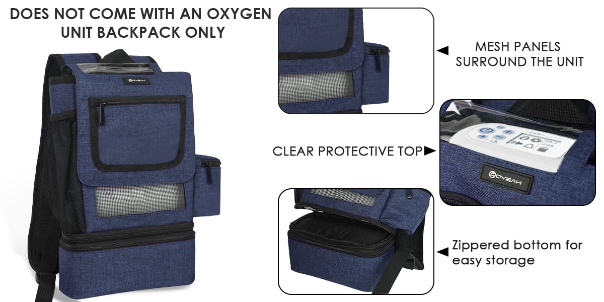 Oxygen device backpack